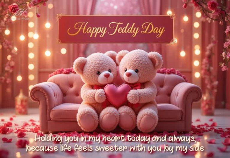 Happy Teddy Day Wishes – Life Feels Sweeter with You by My Side Happy Teddy Day Wishes – Life Feels Sweeter with You by My Side