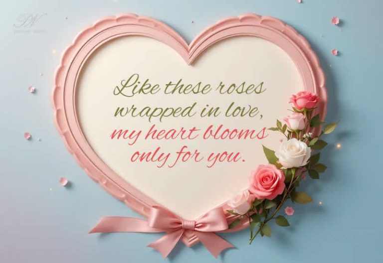 Romantic Love Wishes – My Heart Blooms Only for You
