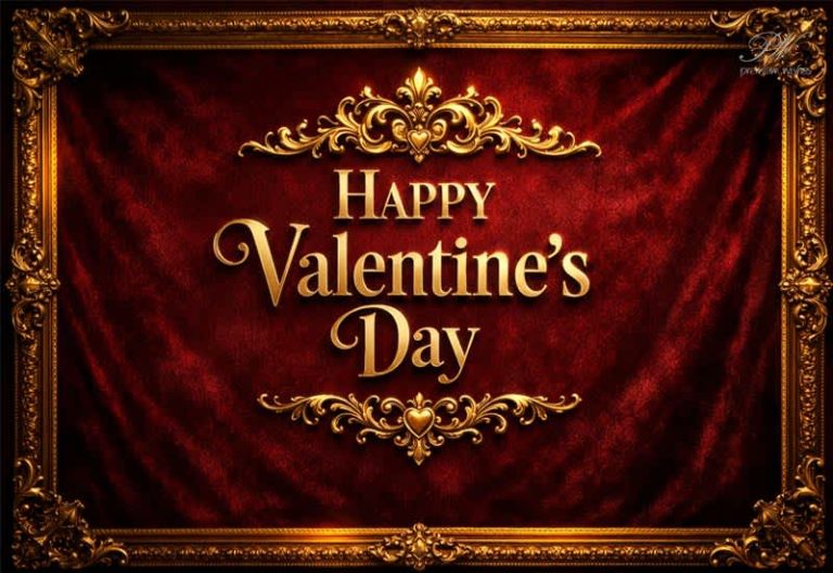 Happy Valentine’s Day Wishes – Elegant Love Greeting Card