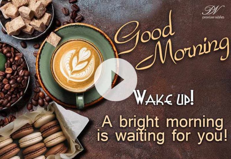 Beautiful Good Morning Coffee Greetings Video | Premium Wishes