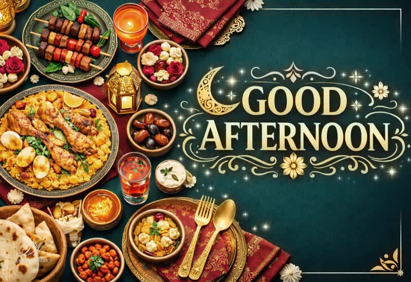 Good Afternoon Eid Feast Greeting with Festive Midday Warmth