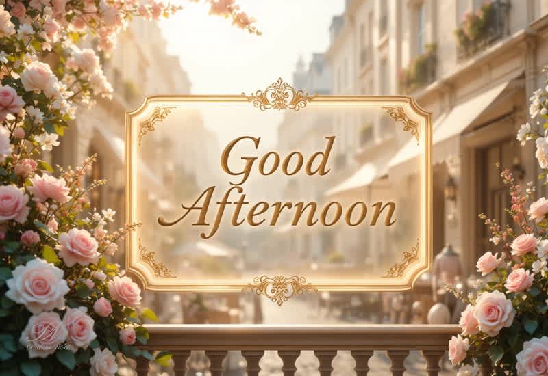 Good Afternoon – Elegant City Balcony Greeting