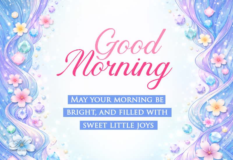 Good Morning Greeting Filled with Brightness and Sweet Little Joys