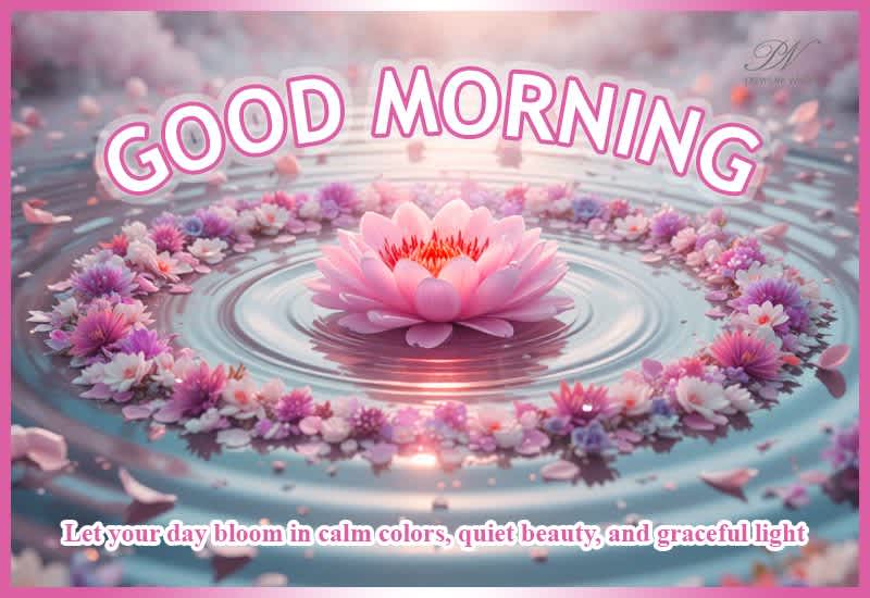 Good Morning – Calm Lotus Peaceful Day Greeting Good Morning – Calm Lotus Peaceful Day Greeting