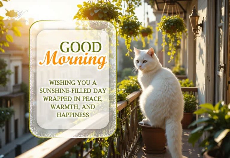 Good Morning Cat Image with Sunshine-Filled Day Wishes Good Morning Cat Image with Sunshine-Filled Day Wishes
