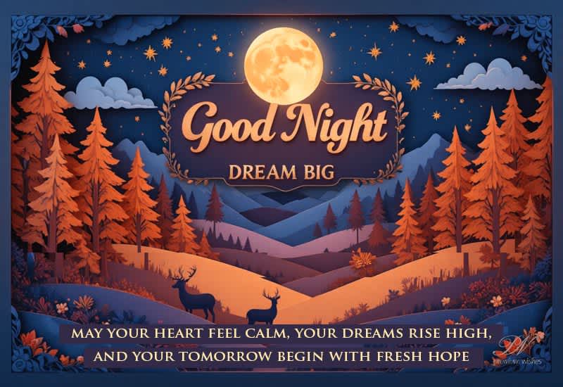 Good Night – Dream Big and Rest Well