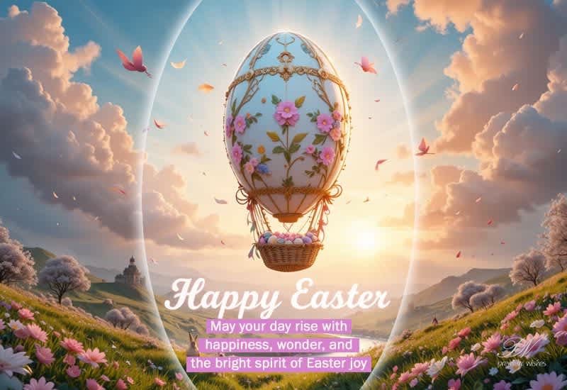 Happy Easter Greeting Filled with Happiness, Wonder and Easter Joy