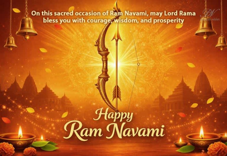 Happy Ram Navami Greeting with Courage, Wisdom and Prosperity Happy Ram Navami Greeting with Courage, Wisdom and Prosperity