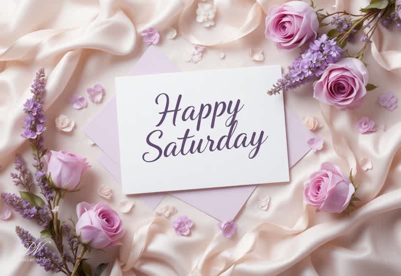 Happy Saturday – Soft Floral Elegant Weekend Greeting