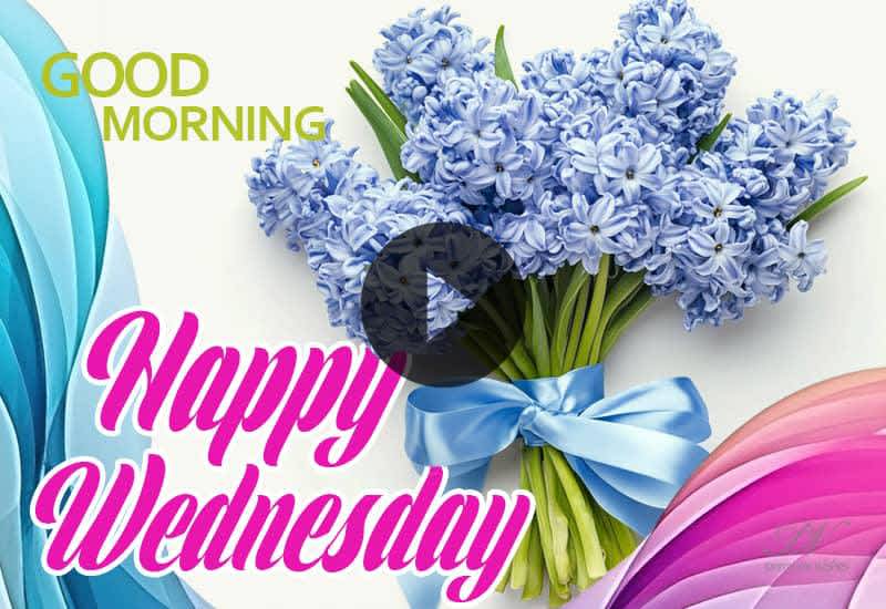 Happy Wednesday Wishes with Beautiful Flowers and Blessings
