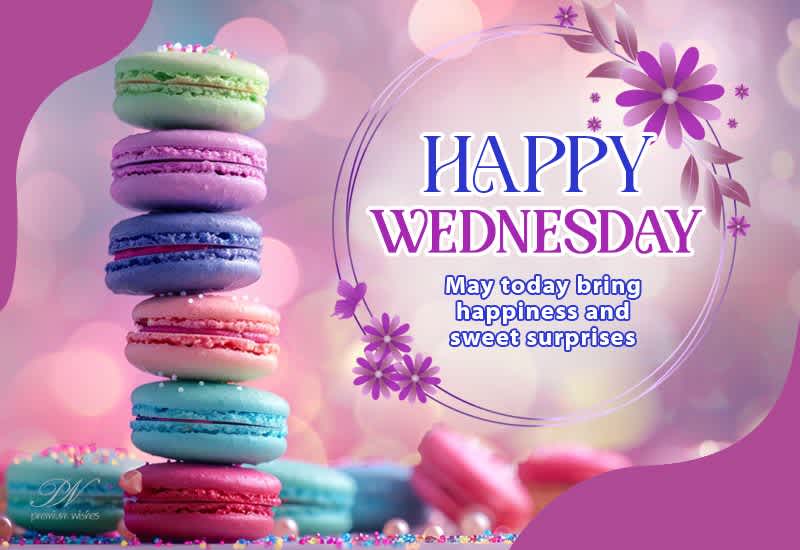 Happy Wednesday Image with Happiness and Sweet Surprises