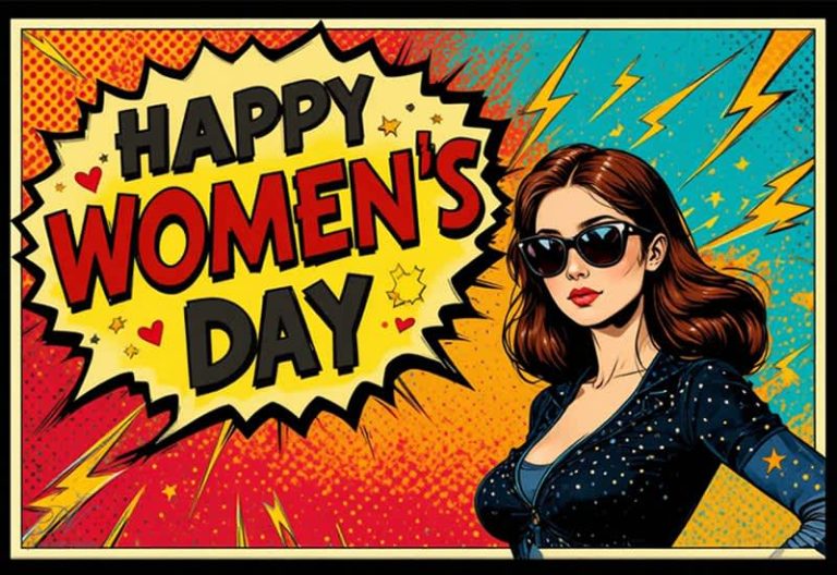 Happy Women’s Day – Bold Pop Art Greeting Card