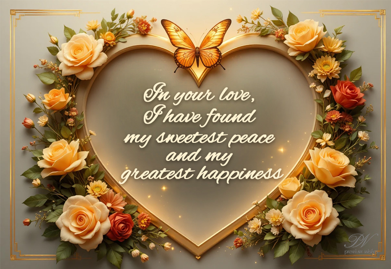 In Your Love I Have Found My Sweetest Peace and Greatest Happiness