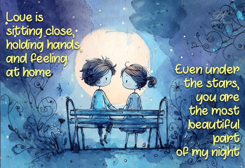 Romantic Love Night Wishes — Sweet Moments Under the Moon 💙