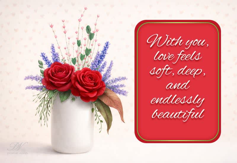 With You Love Feels Soft Deep and Endlessly Beautiful