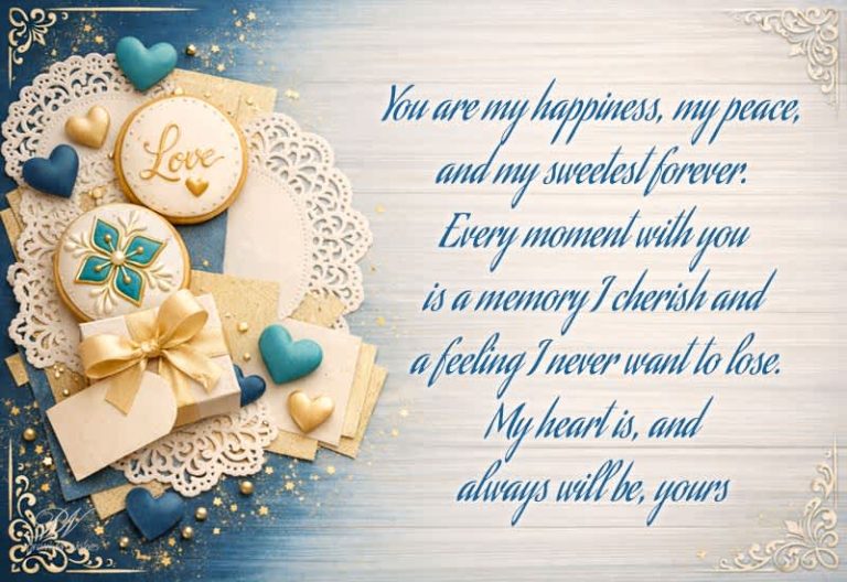 You Are My Happiness My Peace – Romantic Love Message