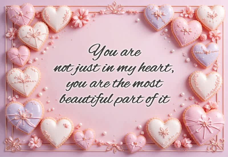 You Are the Most Beautiful Part of My Heart Love Message