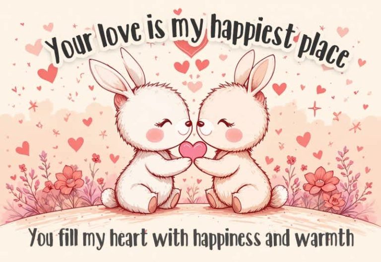 Your Love Is My Happiest Place Bunny Love Greeting
