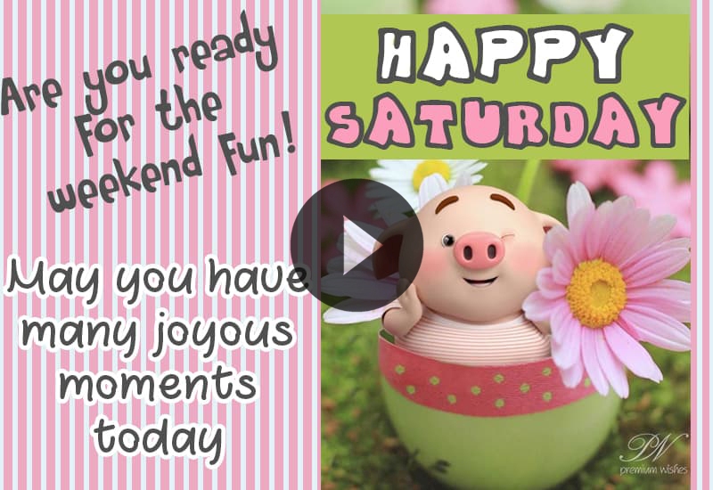 Cute Happy Saturday Wishes | Weekend Fun & Cartoon Greetings