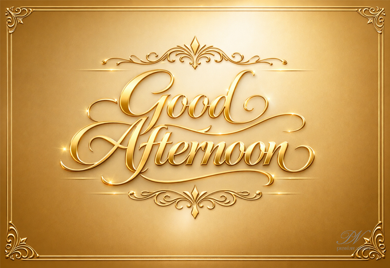 Good Afternoon Wishes with Golden Elegance and Warmth Good Afternoon Wishes with Golden Elegance and Warmth