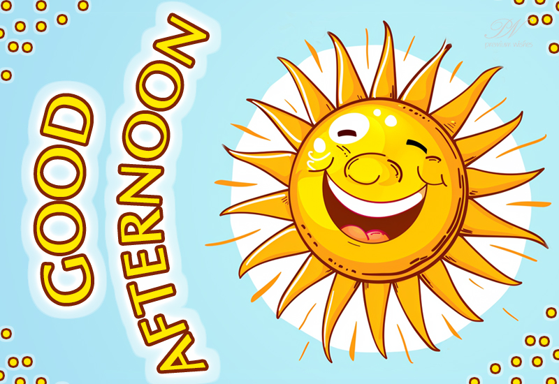 Good Afternoon Happy Sun Cartoon – Bright Cheerful Wishes
