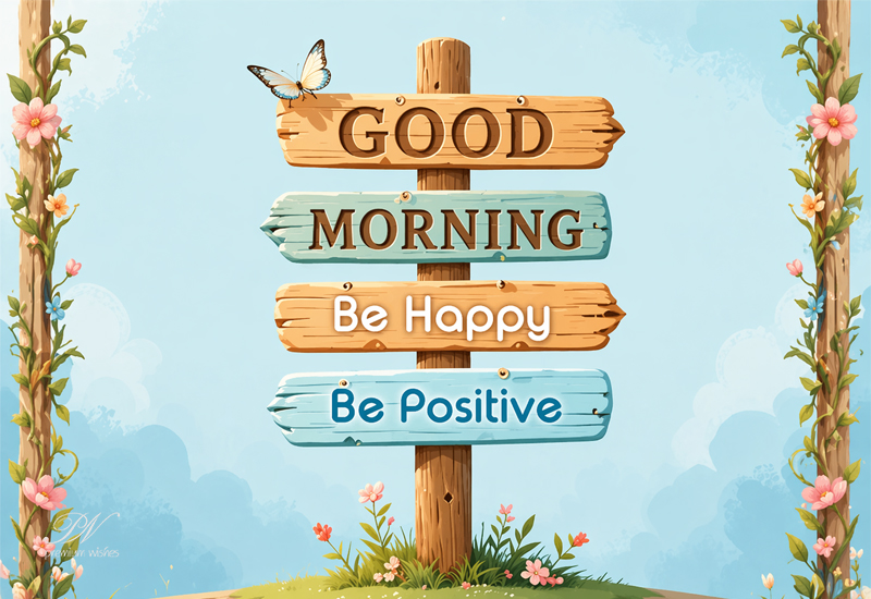 Good Morning Be Happy Be Positive – Inspirational Greeting