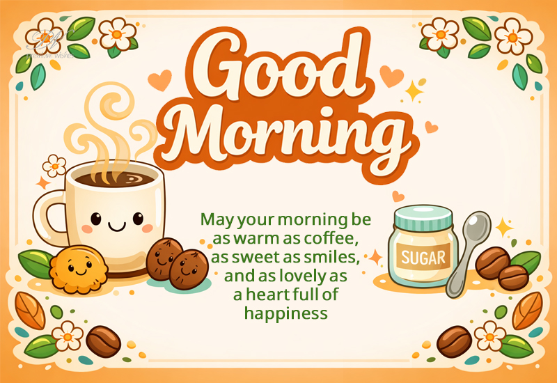 Good Morning Wishes as Warm as Coffee and Full of Happiness