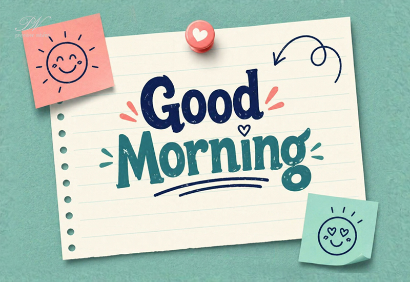 Good Morning Sticky Note Smile – Cute Positive Greeting