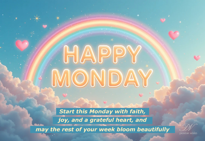 Happy Monday Wishes with Faith, Joy, and a Grateful Heart Happy Monday Wishes with Faith, Joy, and a Grateful Heart