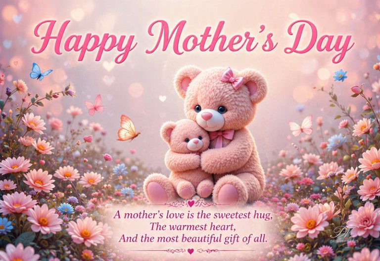 Happy Mother’s Day Teddy Bears – Sweet Floral Greeting Happy Mother’s Day Teddy Bears – Sweet Floral Greeting