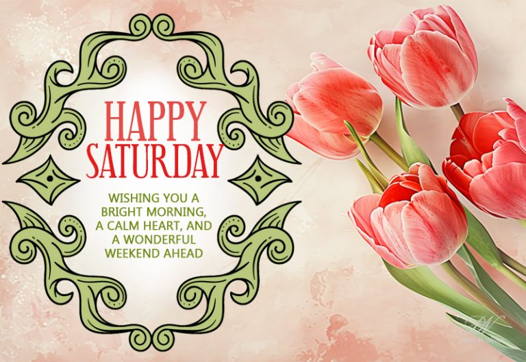 Happy Saturday Tulip Wishes – Bright Morning and Peaceful Weekend Greeting Happy Saturday Tulip Wishes – Bright Morning and Peaceful Weekend Greeting