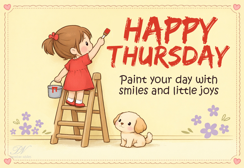 Happy Thursday Wishes – Paint Your Day with Smiles and Little Joys Happy Thursday Wishes – Paint Your Day with Smiles and Little Joys