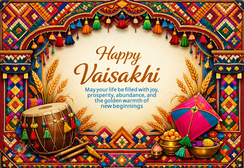 Happy Vaisakhi Wishes with Colorful Folk Festival Joy and New Beginnings Happy Vaisakhi Wishes with Colorful Folk Festival Joy and New Beginnings