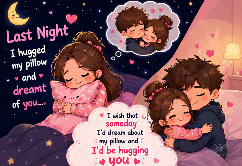 Last Night I Dreamt of You – Cute Romantic Love Message