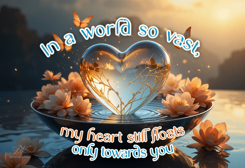 My Heart Floats Towards You – Romantic Love Message
