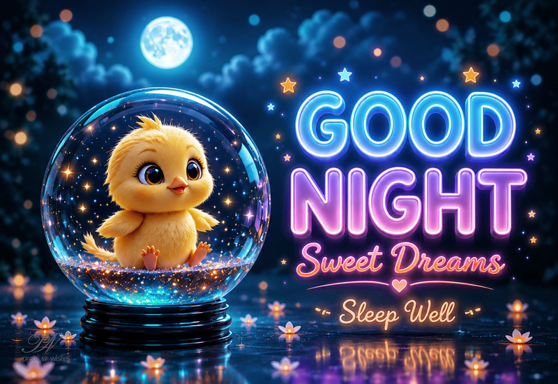 Cute Good Night – Sweet Dreams Greeting Card Cute Good Night – Sweet Dreams Greeting Card