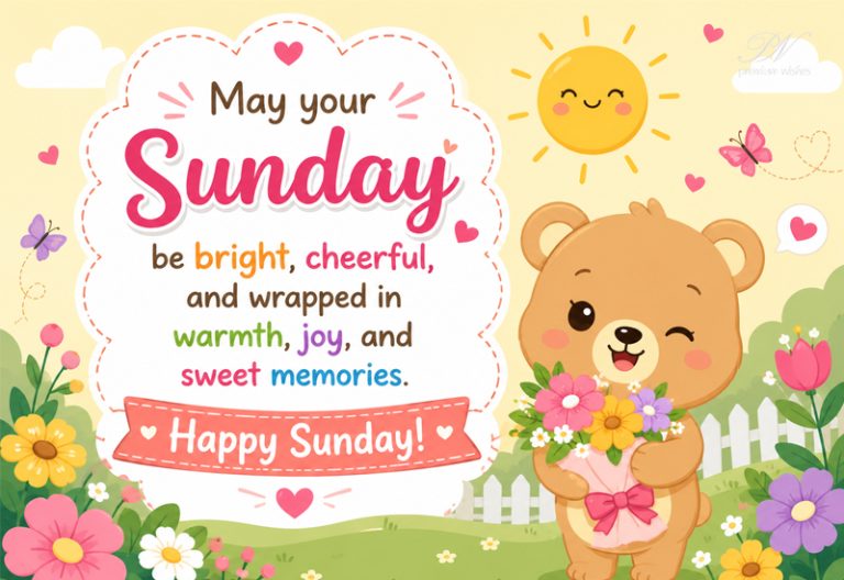Happy Sunday Wishes with Cute Teddy Bear Happy Sunday Wishes with Cute Teddy Bear