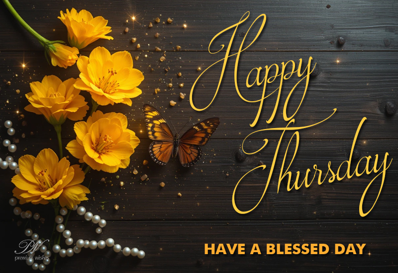 Elegant Happy Thursday Blessed Day Card Elegant Happy Thursday Blessed Day Card