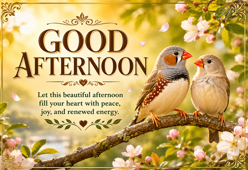 Good Afternoon Finch Birds Greeting | Peaceful Afternoon Wishes Good Afternoon Finch Birds Greeting | Peaceful Afternoon Wishes