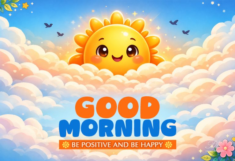 Good Morning Positive Happy Sunshine – Cheerful Greeting Good Morning Positive Happy Sunshine – Cheerful Greeting