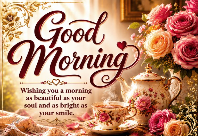 Good Morning Tea and Roses Greeting | Beautiful Soul Morning Wishes Good Morning Tea and Roses Greeting | Beautiful Soul Morning Wishes