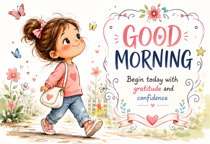 Begin Today With Gratitude And Confidence Good Morning Greeting