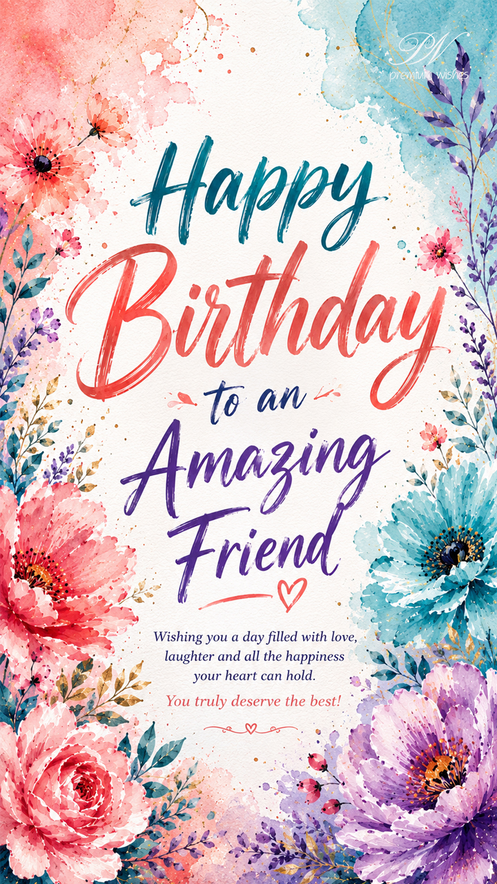 Happy Birthday To An Amazing Friend Greeting Card Happy Birthday To An Amazing Friend Greeting Card