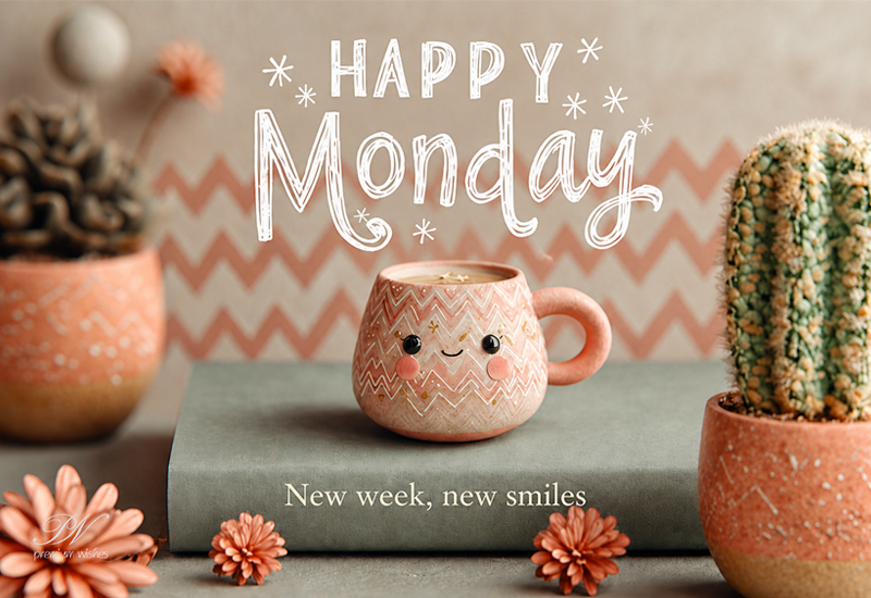 Happy Monday Cozy Smiles Cup – Warm Greeting