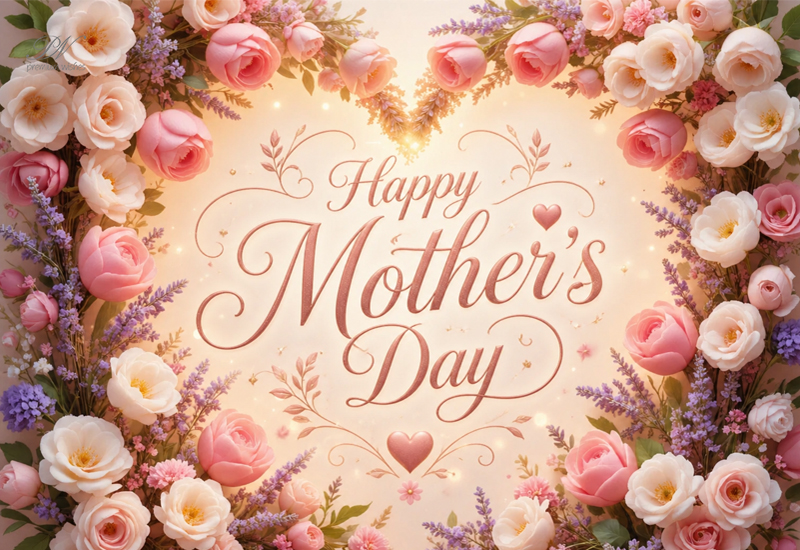 Happy Mother’s Day Pastel Floral Roses – Elegant Greeting