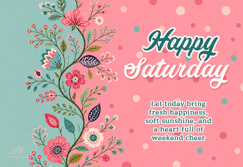 Happy Saturday Floral Wishes – Weekend Cheer Greeting