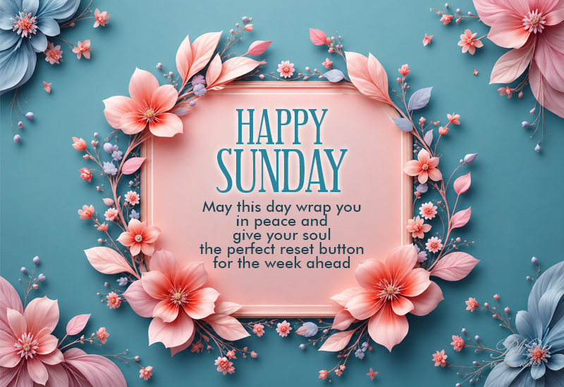 Happy Sunday Floral Reset Greeting Card