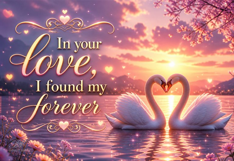 In Your Love I Found My Forever – Romantic Swan Greeting