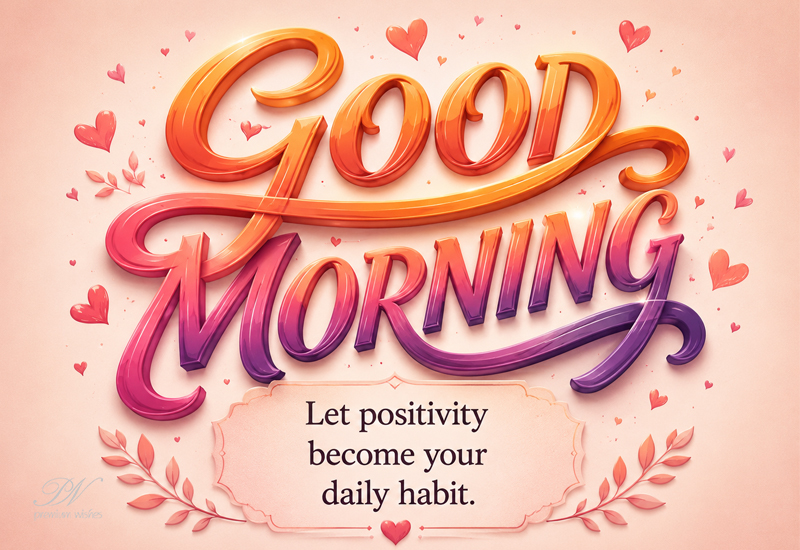 Good Morning – Let Positivity Become Your Daily Habit