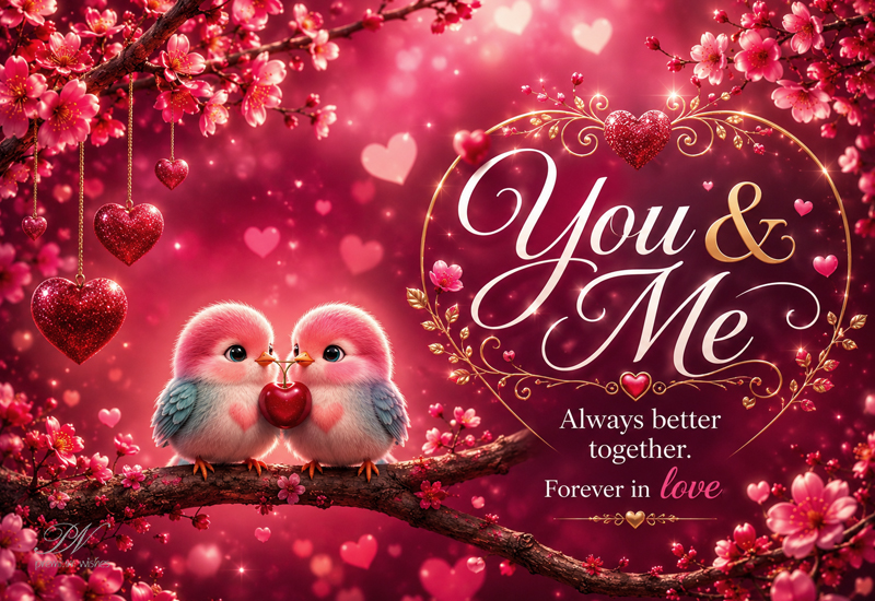 You & Me – Forever in Love Romantic Greeting Card